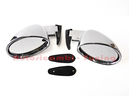 Coppia specchietti cromati - coppia, sx